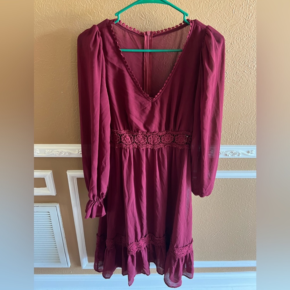 Burgundy Dress